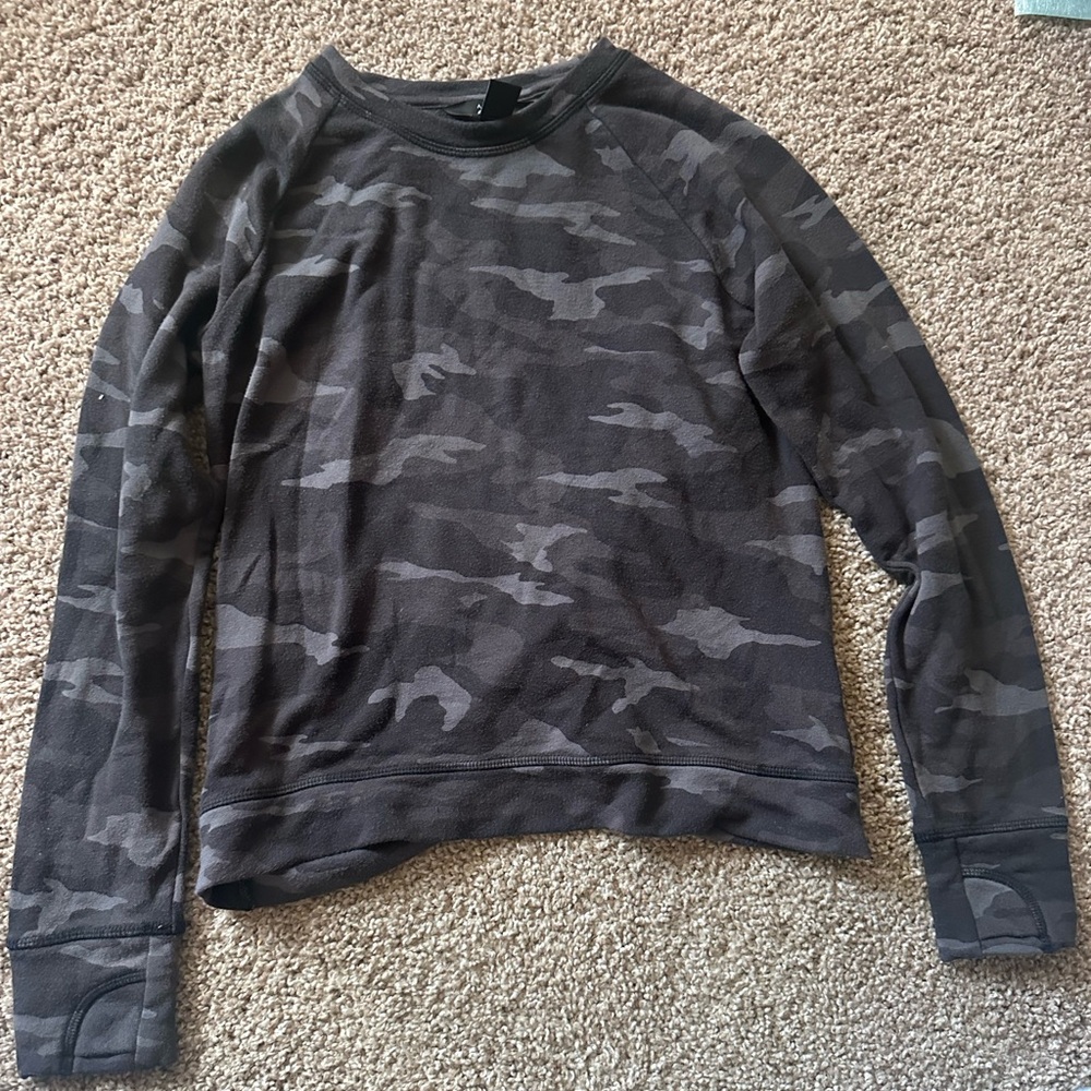 Athleta Girl Black Camo Top